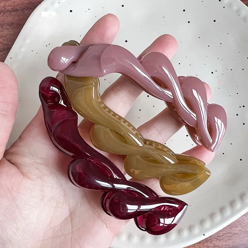 Korean Simple Banana Clip High Ponytail Claw Clip Ponytail Holder Women Girls Barrettes Headwear Hair Accessories Braiding Tools hair claw hair clips hair accessories
