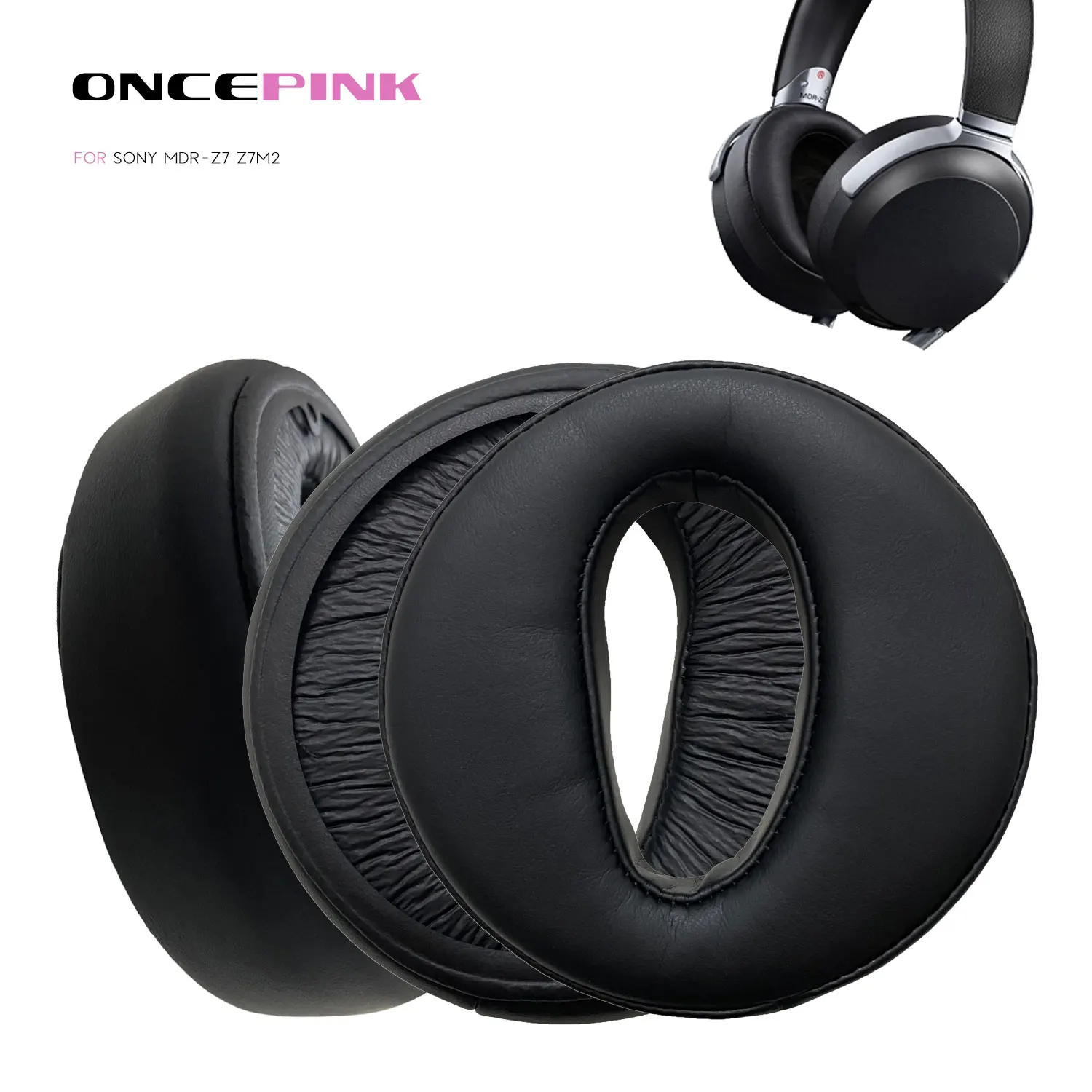Oncepink交換用イヤーパッドMDR-Z7 z7m2ヘッドフォンクッション