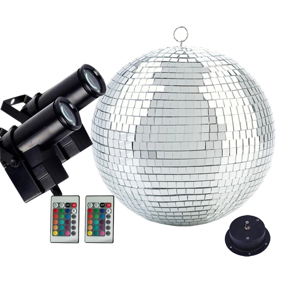 

Светоотражающий зеркальный диско-шар 15/25/30 см с 10 Вт RGB светодиодным лучом Pinspot лампа для бара клуба вечерние НКИ Рождества подвесной вращающийся стеклянный шар