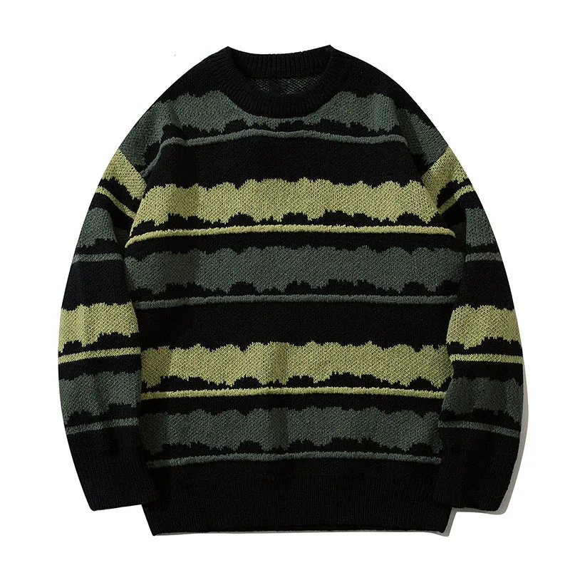 Mens Designer Clothes Harajuku Knitted Sweater Striped Jumpers Men