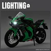 1:12 Kawasaki Ninja ZX10R Alloy Die Cast Motorcycle Model Toy Vehicle Collection Sound and Light Off Road Autocycle Toys Car 4