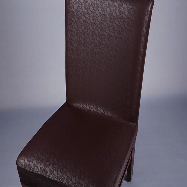 Kiváló Minőségű Vízálló Pu Étkezőszék Borító Bőr Szék Fedele Spandex Elastic Stretch Housse De Chaises - Image 3