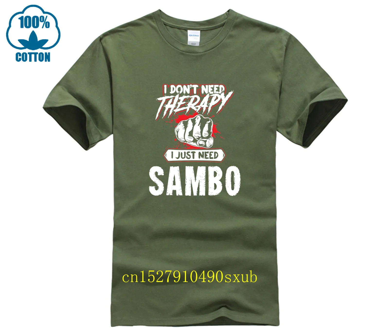 Фото Лидер продаж, модная футболка Sambo из 100 хлопка в подарок, футболка для терапии №2