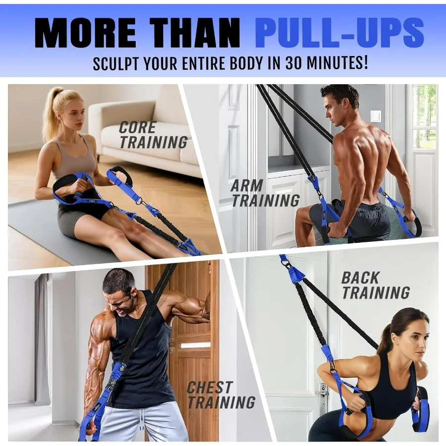 Pull Up Bands, Heavy Duty Resistance Bands with Handle, Workout Bands for Pull Up Bar, Pullup Assist Band Set for Exercise, Full
