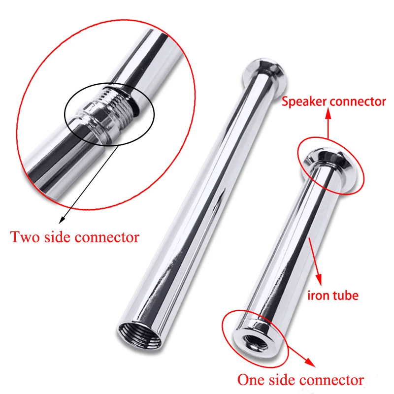 Dia25mm Female Thread Metal Hollow Tube Chrome/Gold/Black Color Double Heads Inner Tooth Tube Pipe Lighting Accessories led lamp accessories