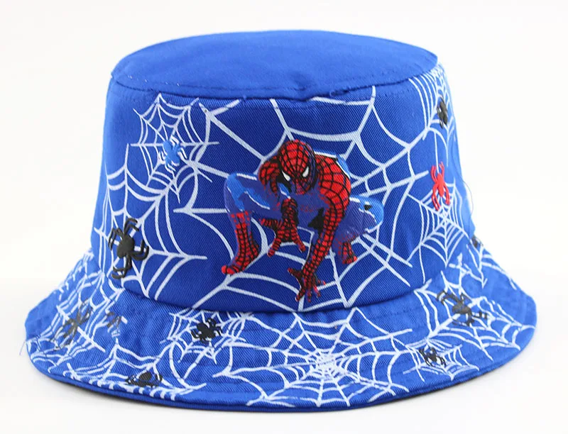 Spiderman 2-8 Jahre Kinder Mütze Sommer Sonnen hüte für Jungen Mädchen Outdoor Visier Strand hüte Kinder Hip Hop Hut Fischer hut