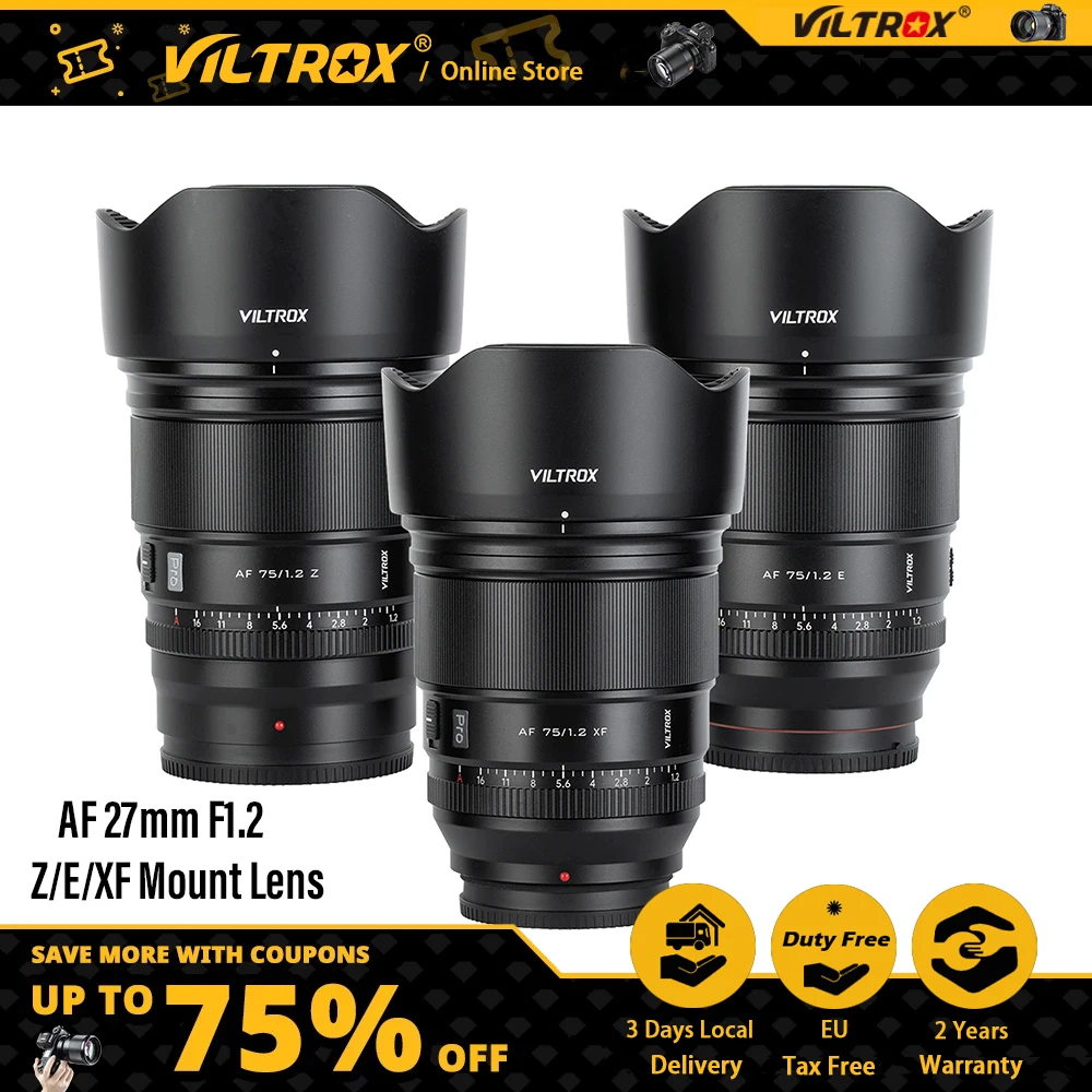 Viltrox 27Mm F1.2 Pro Sony Fujifilm Nikon Lens Camera Prime Lens Fuji Xf Sony E Nikon Z Large Aperture Aps-C Lenti Con Messa A Fuoco Automatica