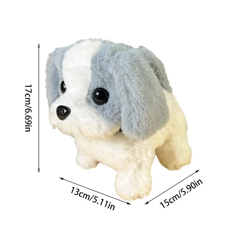 Barking Dog Toys For Kids Walking Dog Cat Plush Animal Barking Dog Companion Animal Electric Pets Battery Operated Tail Wagging 6