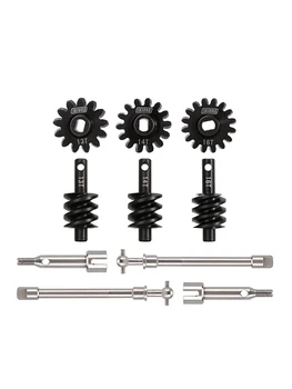 Металлическая сталь 4 мм Расширенный Dogbone ось вал червячный 13T 14T 16T дифференциальные шестерни для INJORA SCX24 Замена алюминиевых осей