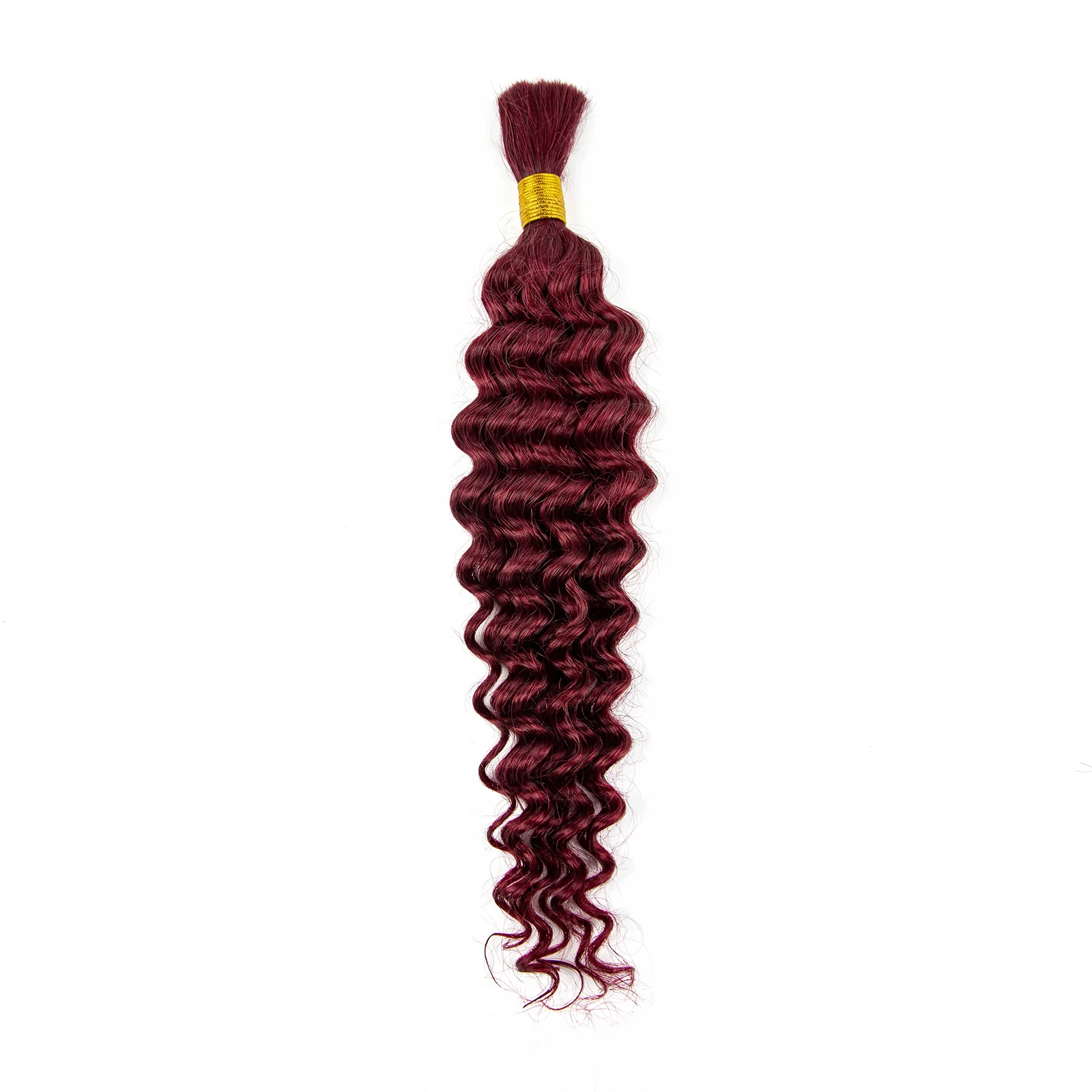 Extensions de cheveux humains Deep Wave pour femmes noires, cheveux Remy brésiliens, en vrac, 16-28 pouces