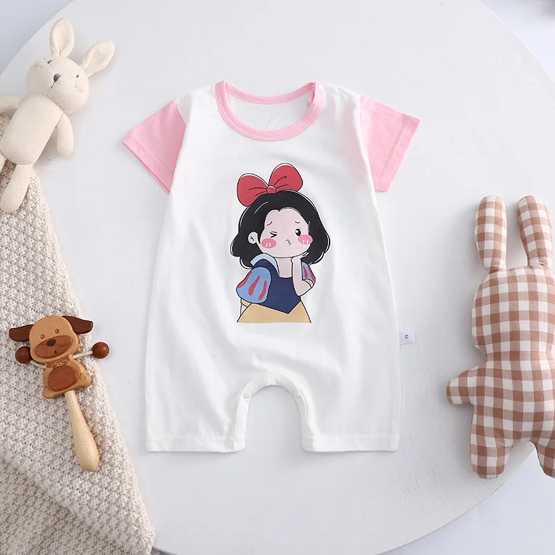 0-2 Years Infant Toddler Rompers Cotton Summer Baby Boys Thin Rompers Short Sleeve Newborn Cartoon Baby Girls Bodysuit Baby Bodysuits expensive