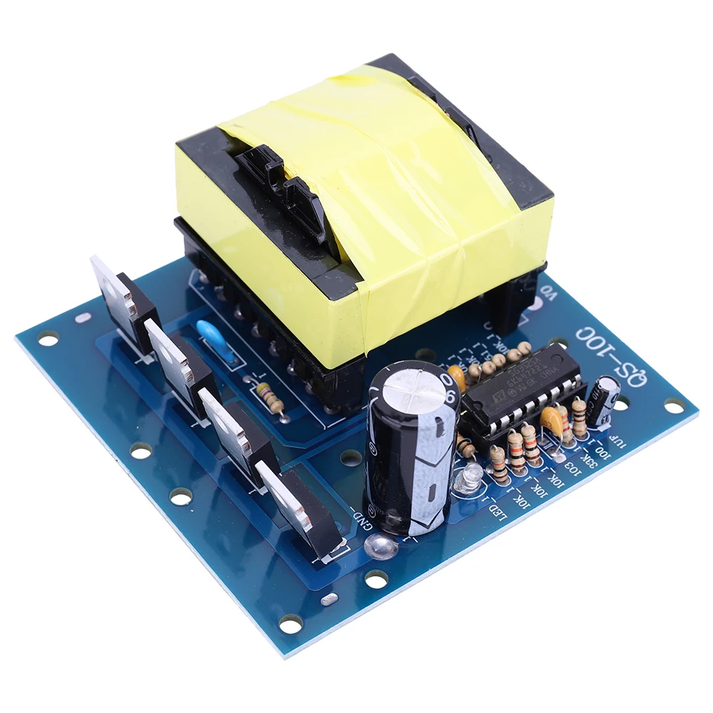 500W 인버터 부스트 보드, 변압기 전원 보드, 구형파 자동차 컨버터 모듈, 20kHz, DC 12V-AC 220V, 0.35A
