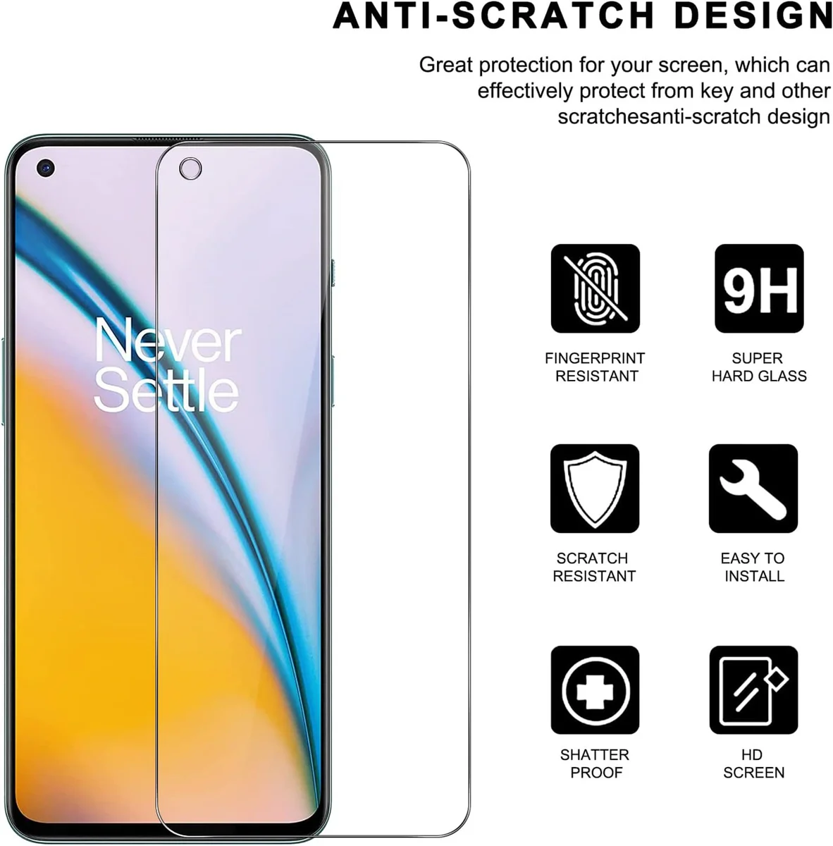 2/4Pcs For OnePlus Nord 2 5G Tempered Glass For Nord 2T Nord 2 Lite 5G Nord CE2 5G Screen Protector Glass — view 2