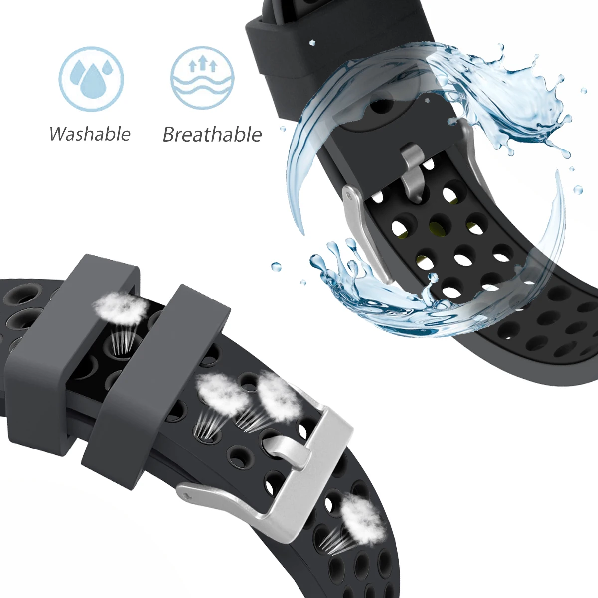 Original Band for Samsung Smartwatches - Premium Strap Replacement for Gear and Galaxy Watch Series