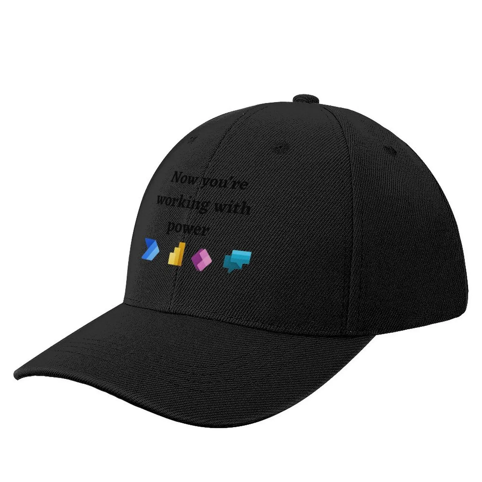 

Power Platform: Now you're working with power Baseball Cap Thermal Visor black custom Hat hard hat Mens Caps Women's