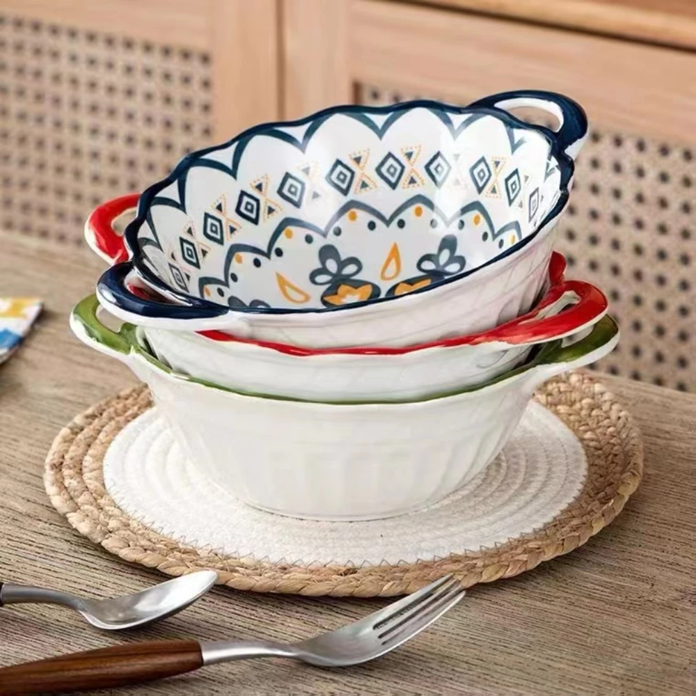 Set di ciotole per ramen in ceramica da 800 ml con coperchio, cucchiaio e bacchette, ciotole per zuppa grandi vintage giapponesi, ciotola per noodle istantanei, stoviglie asiatiche (Pesce*2
