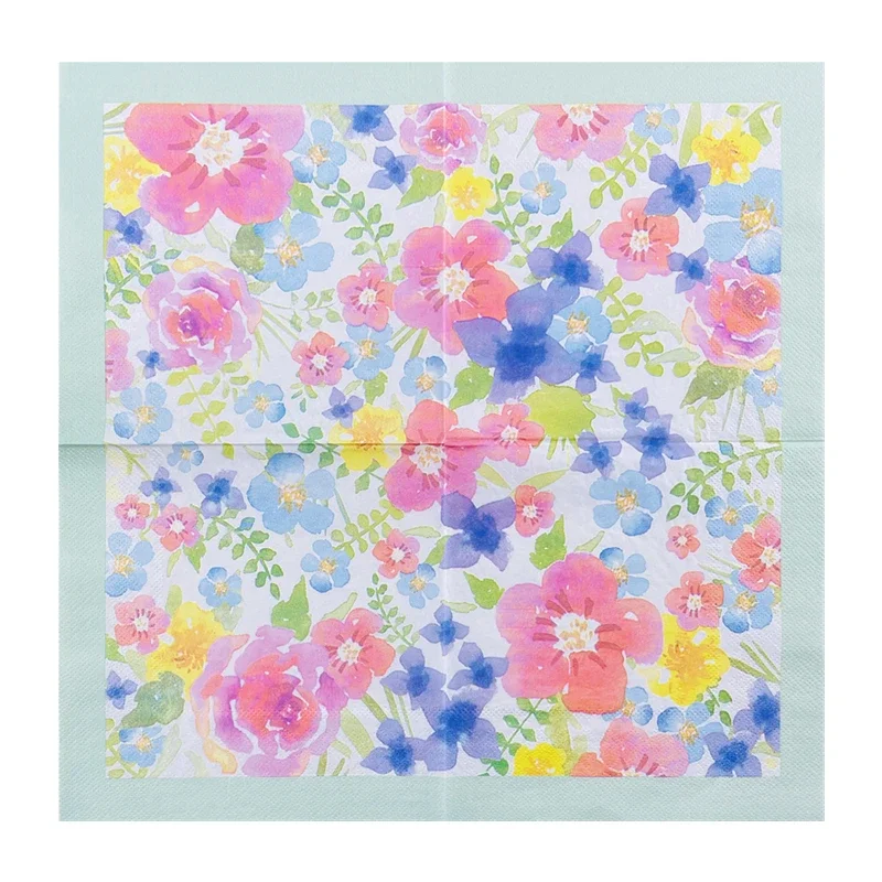 Wedding Wedding Printed Napkins Floral Pattern Coloured Paper Napkins Hotel Restaurant Table Placemat Paper Cafe Placemats