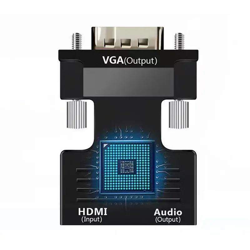HDMI to VGA Adapter Cable Female To VGA Male with 3.5mm Audio for PS4 PC