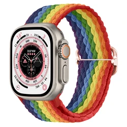 Adjustable Nylon Apple Watch Strap - High - Performance Wristband for S11 - 10 - 42MM 40 41MM (Rainbow colors)