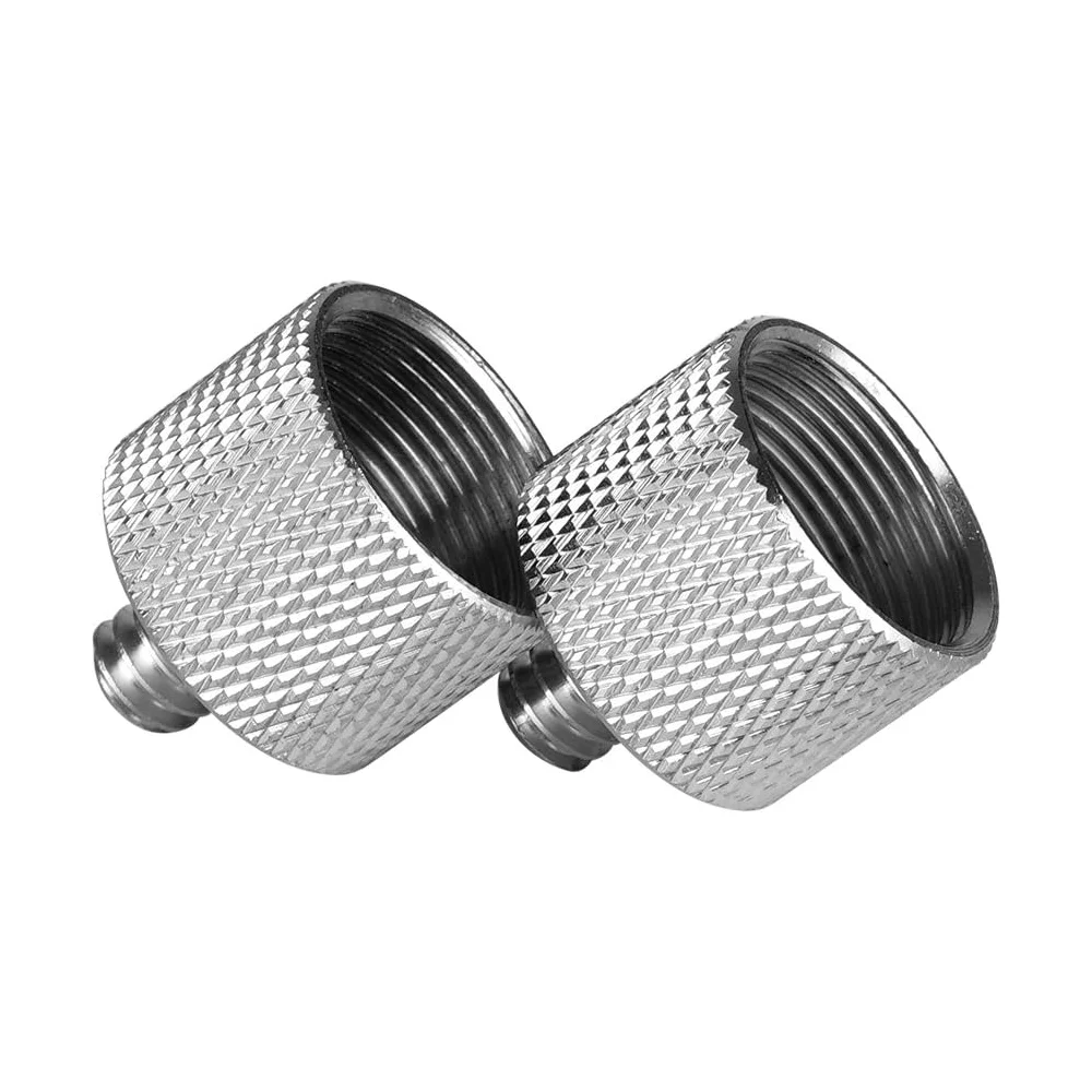 Mic Stand Adapter Microphone Screw 1/4'' Male to 5/8'' Female Mic Screw Adapter for Camera Monitor to Microphone Stand