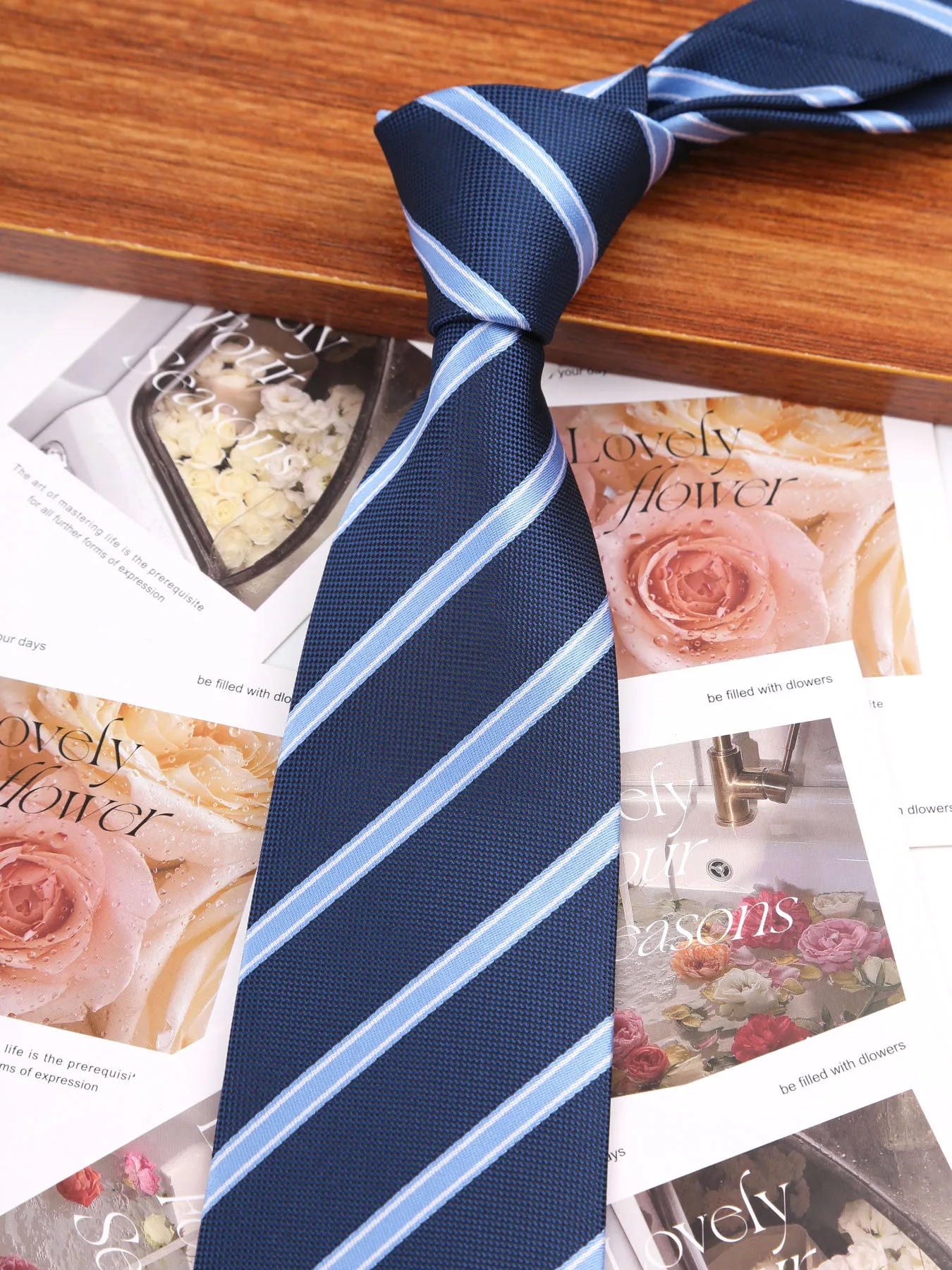 Dünne gestreifte Krawatte für Herren, Business, formelle Hochzeit, 8 cm, Blau, Schwarz, Rosa, Rot, Krawatten, modisches Hemd, Krawattenzubehör – Detail 19