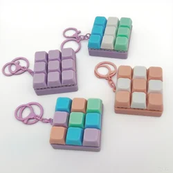 Stress - Relief Fidget Clicker Keychain - Ultimate Calming Button Toy (Random Color 1PC)