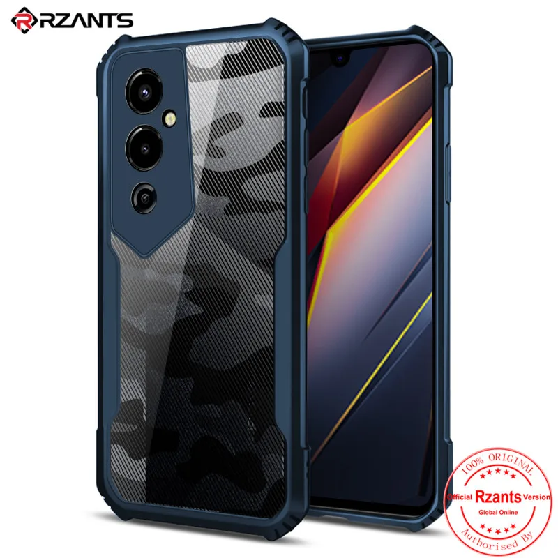 Rzants Per Tecno Pova 4 Pro Case Hard [Camouflage Beetle] Hybrid Antiurto Slim Crystal Clear Cover