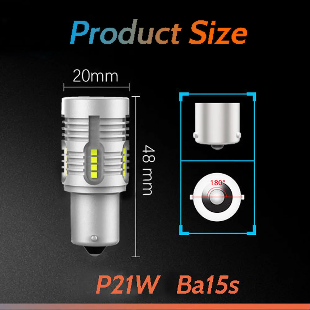 COPPIA LAMPADE RETROMARCIA BMW SERIE 7 E32 P21W BA15S 15 LED - Foto 5