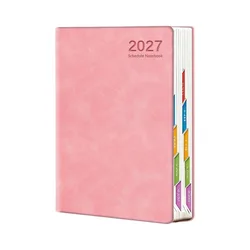 Portable 320 - Page Daily Planner 2027 - Bilingual English/Spanish - English (Pink)