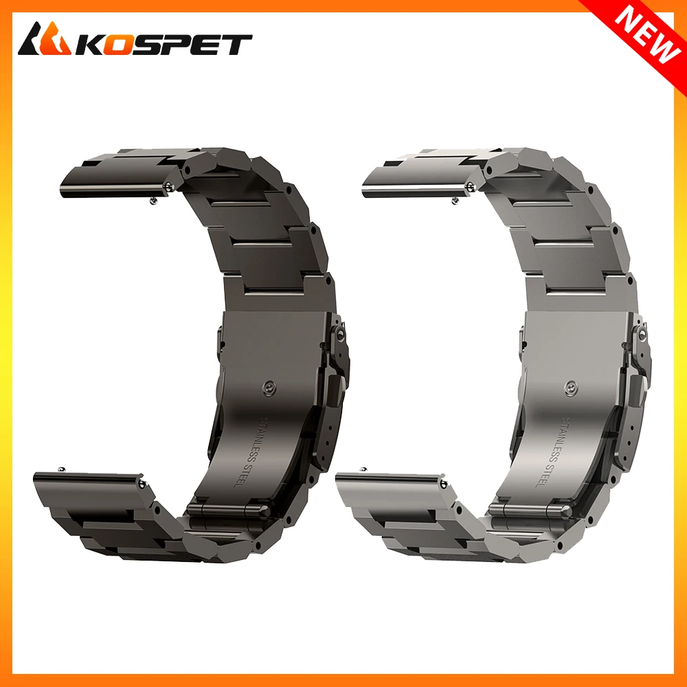 Alça de para Kospet Tank m2 Tank t2 Relógios Inteligentes Correias de Metal Pulseira Masculina de Substituição 22 mm Aço Inoxidável