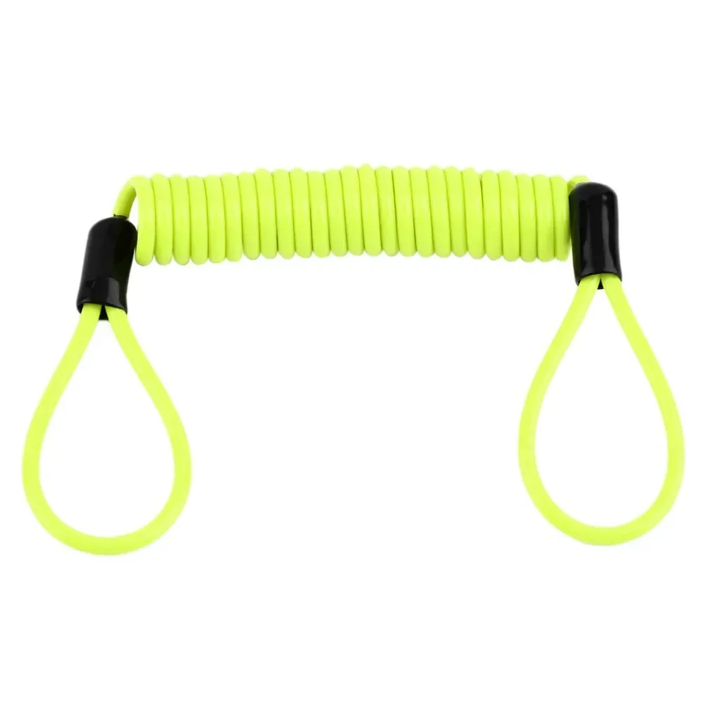 150 cm vert sécurité Anti-vol moto roue frein à disque alarme serrure & sac et rappel câble à ressort