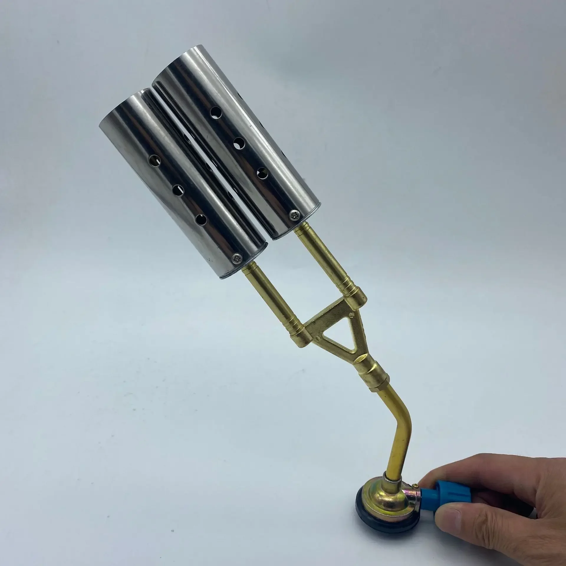 Metal Double Flame Gun Butane Burner High Temperature Welding Gas Torch Lighter Camping BBQ Heating Ignition Butane Gas Burner gas torch welding torch gas burner butane torch