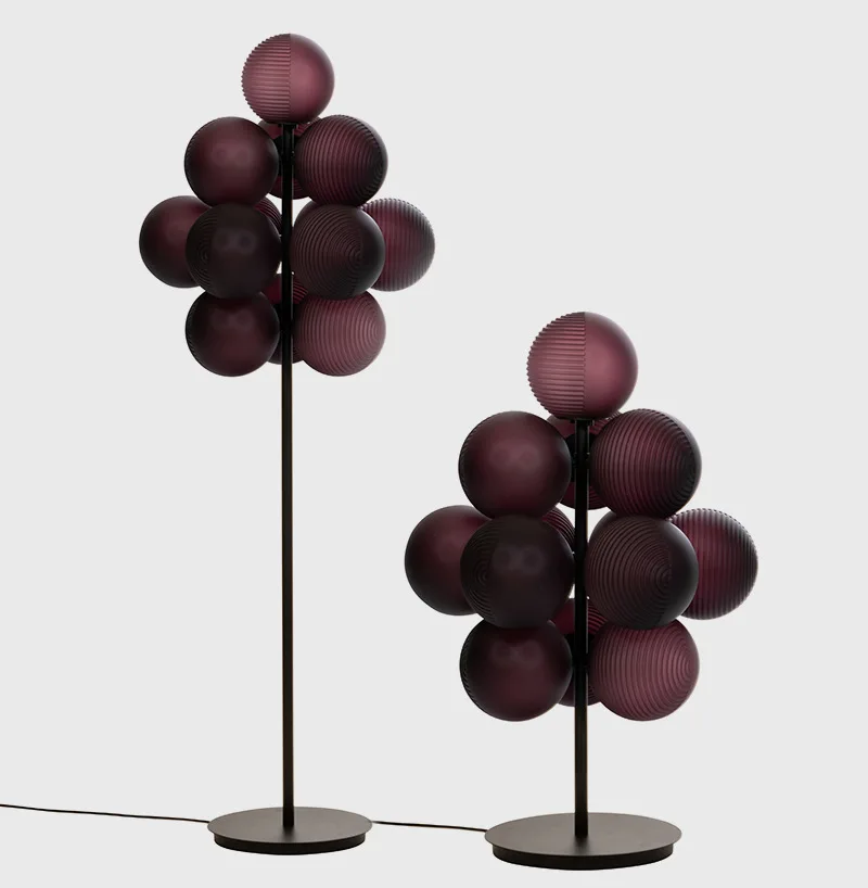 

Modern Glass Bubble Floor Lamp Nordic Stella Grape Floor Lamp For Living Room Corner Bedroom Decor LED Bedeside Lighting Fixture