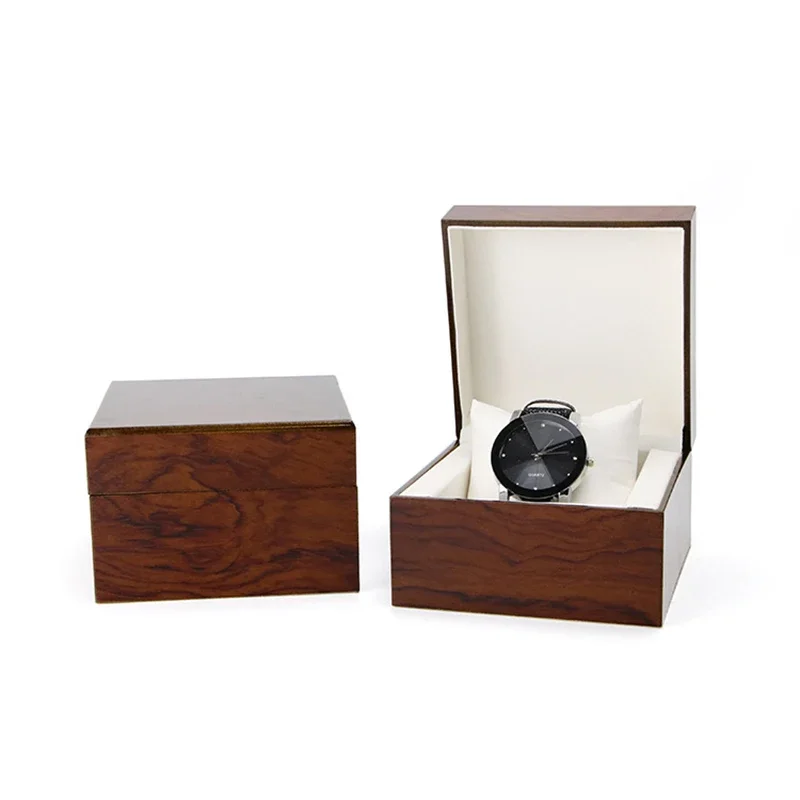 High Quality Watch Case Walnut Wood Wrist Watch Box Organizer Package Bangle Bracelet Jewelry Storage Gift Box