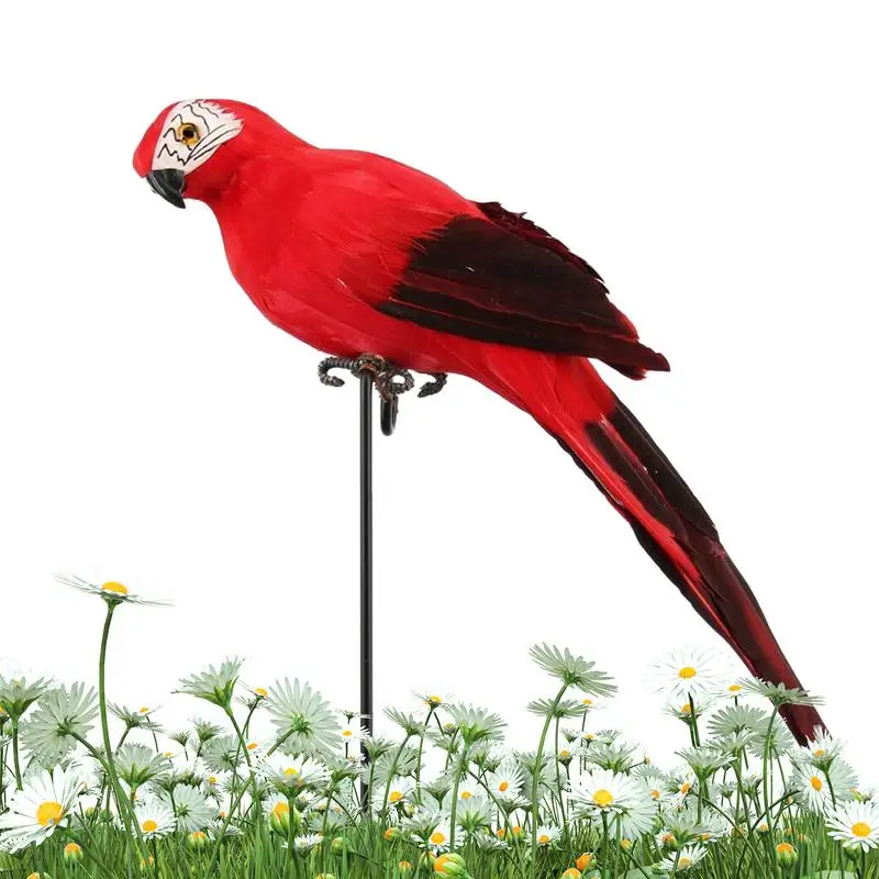 

Artificial Birds Artificial Parrot Simulation Colorful Feather Bird Lawn Figurine Ornament Animal Bird Garden Prop Decoration