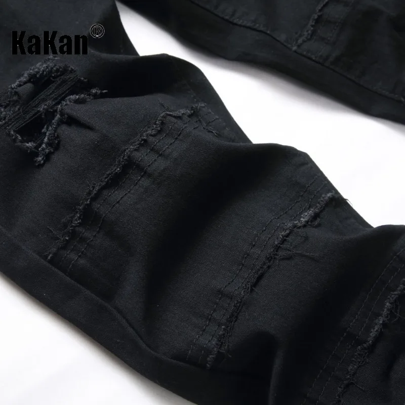 Kakan Europe and America's New Worn-out Jeans for Men, Trendy Casual Long Jeans with Small Legs K9-129-1