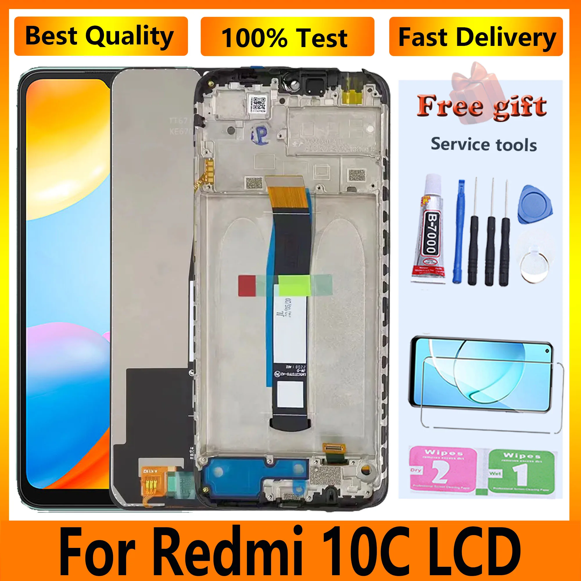 Original LCD Screen For Xiaomi Redmi 10C Mobile Phone Display 220333QL ...