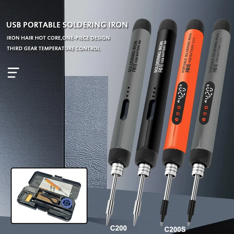 USB Wireless Digital Electric Soldering Iron Kit Cordless