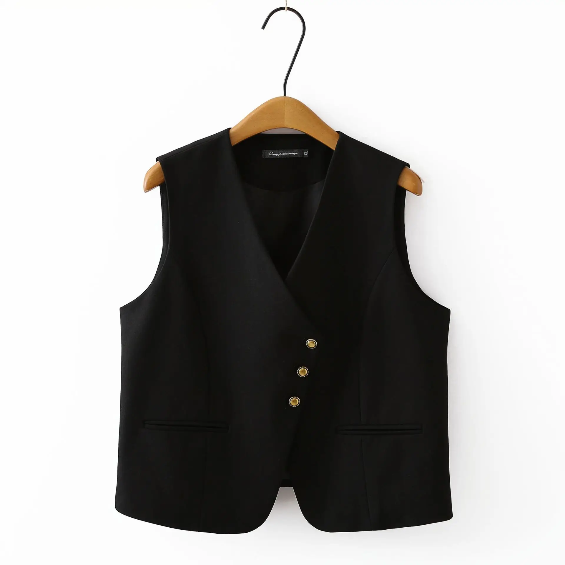 XXXXL Fashion Plus Size Women's Suit Vest New Autumn Style V-neck Waistcoat Casual Sleeveless Jacket 2517