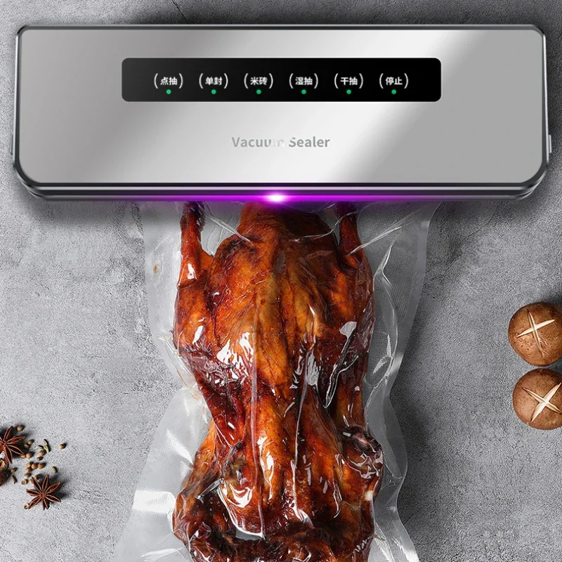 Vacuum Sealing Machine for Freshness Preservation Kitchen Air Extraction Household Food Plastic Packaging Commercial Mini 2