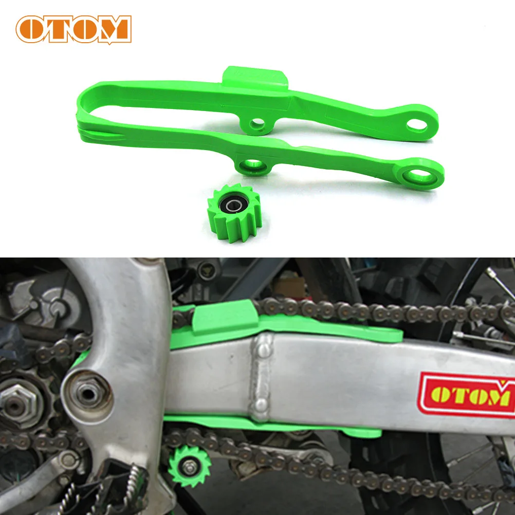 

OTOM Motocross Chain Slider Roller Flat Fork Glue Guard Sliding Swingarm Guide Protector For KX250F KX450F Off-Road Motorcycle