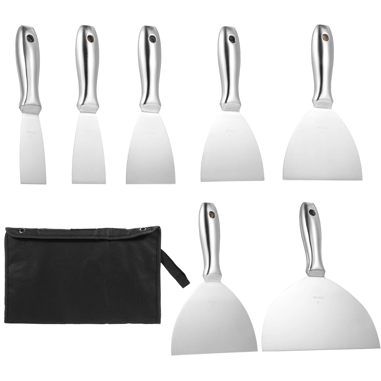 PENGGONG Putty Knife Set 1.5/2/3/4/5/6/8 inch Scraper Spackle Knife Paint Scrape