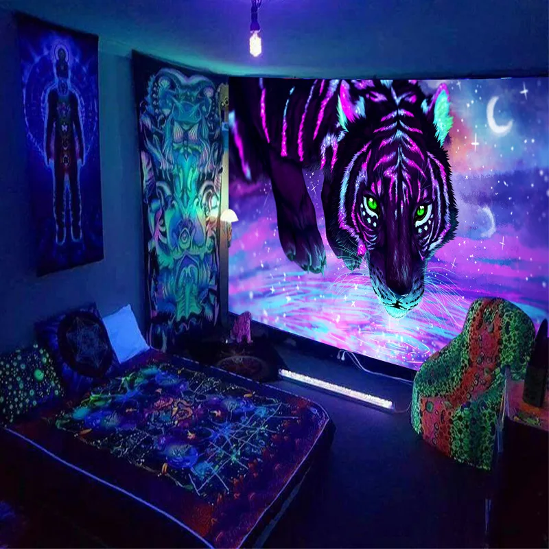 Las Vegas Nevada Skyline Wall Hanging Psychedelic By Ho Me Lili Tapestry  Decorations Bedroom Living Room Dorm - Tapestries - AliExpress