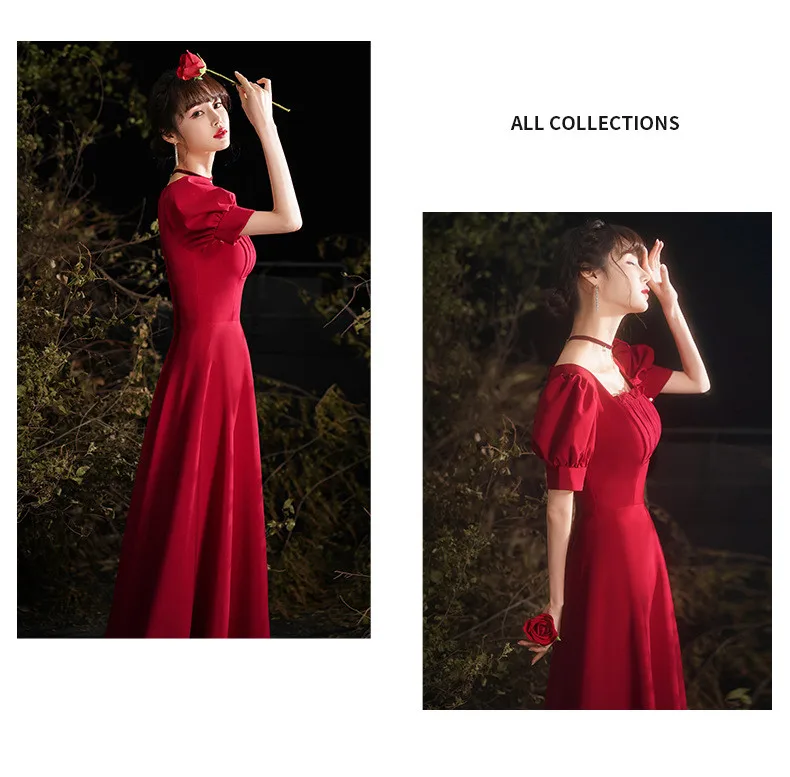 KAUNISSINA Evening Dresses Formal Gowns Custom Made Short Sleeve Square Collar A-Line Simple Party Dress Vestidos De Gala evening gowns with sleeves