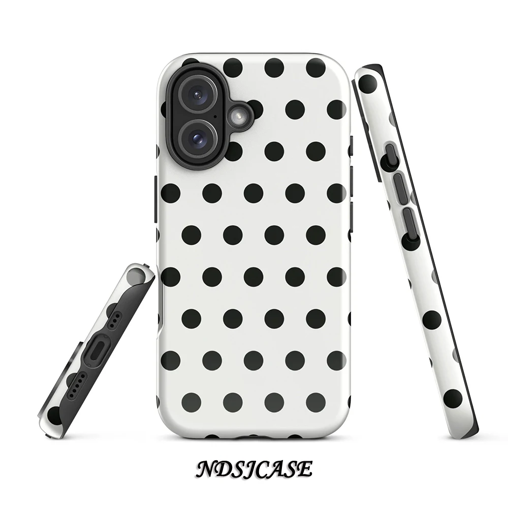 Luxury Classic Polka Dot Double-Layer Back Cover - Lovely Phone Case
