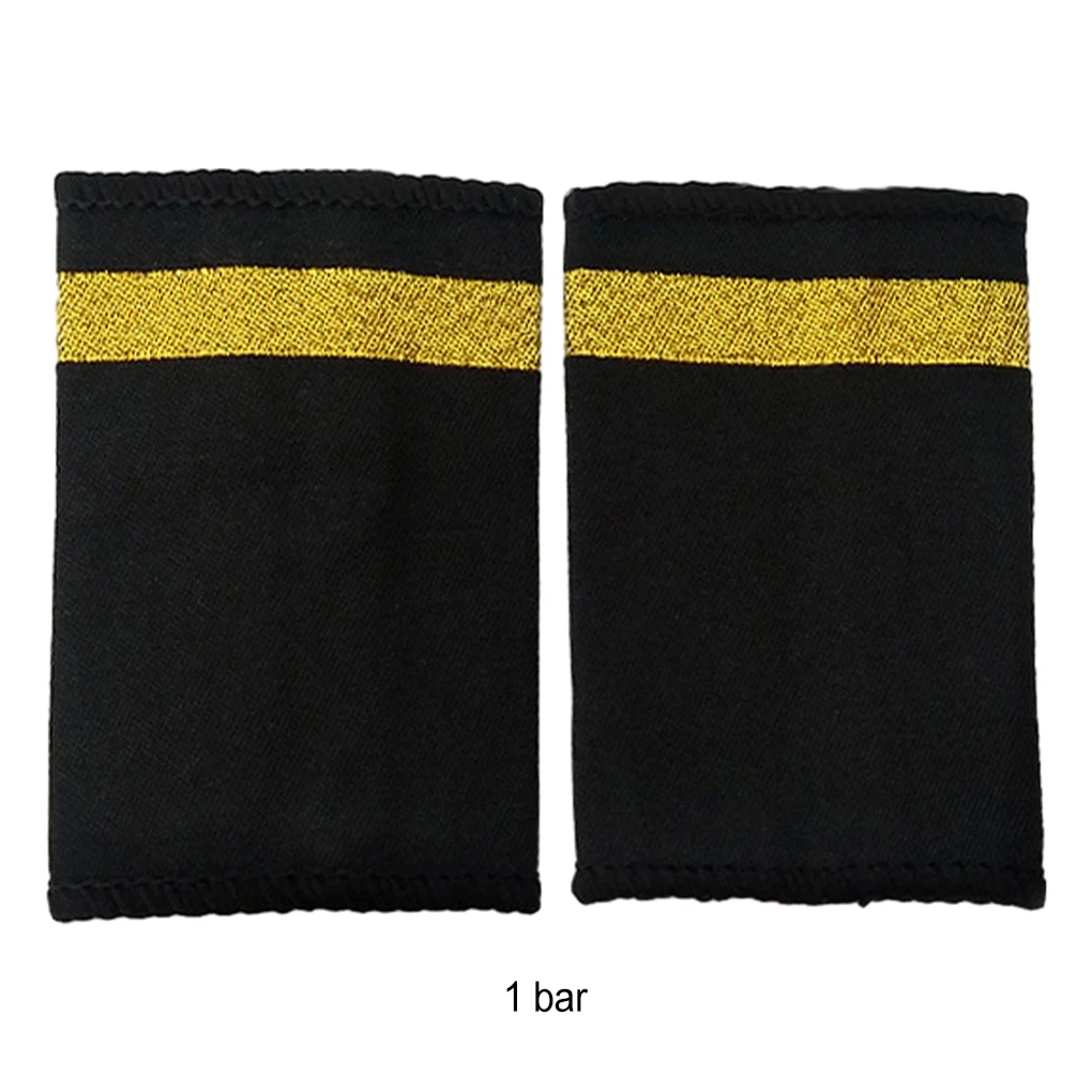 Easy To Epaulettes Shoulder Pilots Bar For Shirt Professionals Fashionable Durable Versatile 2pieces