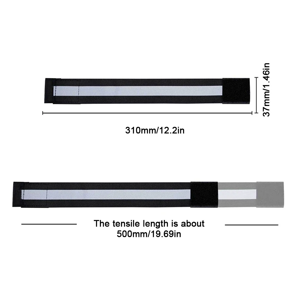 Bicycle Trouser Straps Road Bike Night Riding Reflective Gaiters Outdoor Hiking Night Running Trouser Leg Straps 1 Pair