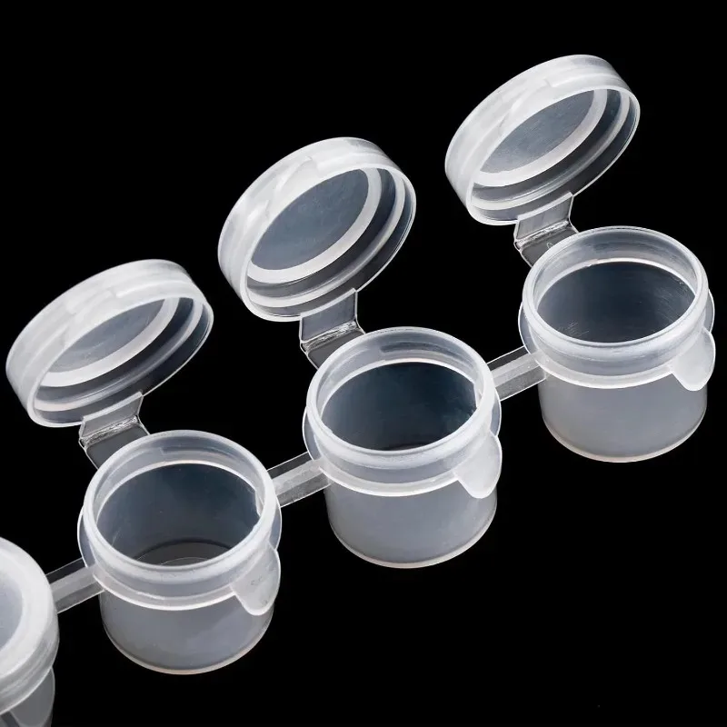 50/30/10PCS 빈 페인트 캔 뚜껑이 있는 미니 페인트 용기 연결된 페인트 빈 상자 3ml/0.1oz 5ml 미세 페인팅 컬러 박스용