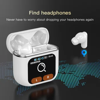 SE60 Bluetooth5.4 Headphones ANC+ENC Noise Cancelling TWS Earphone HD Touch Screen Wireless In-Ear Earbuds for Gym Workout Sport 2