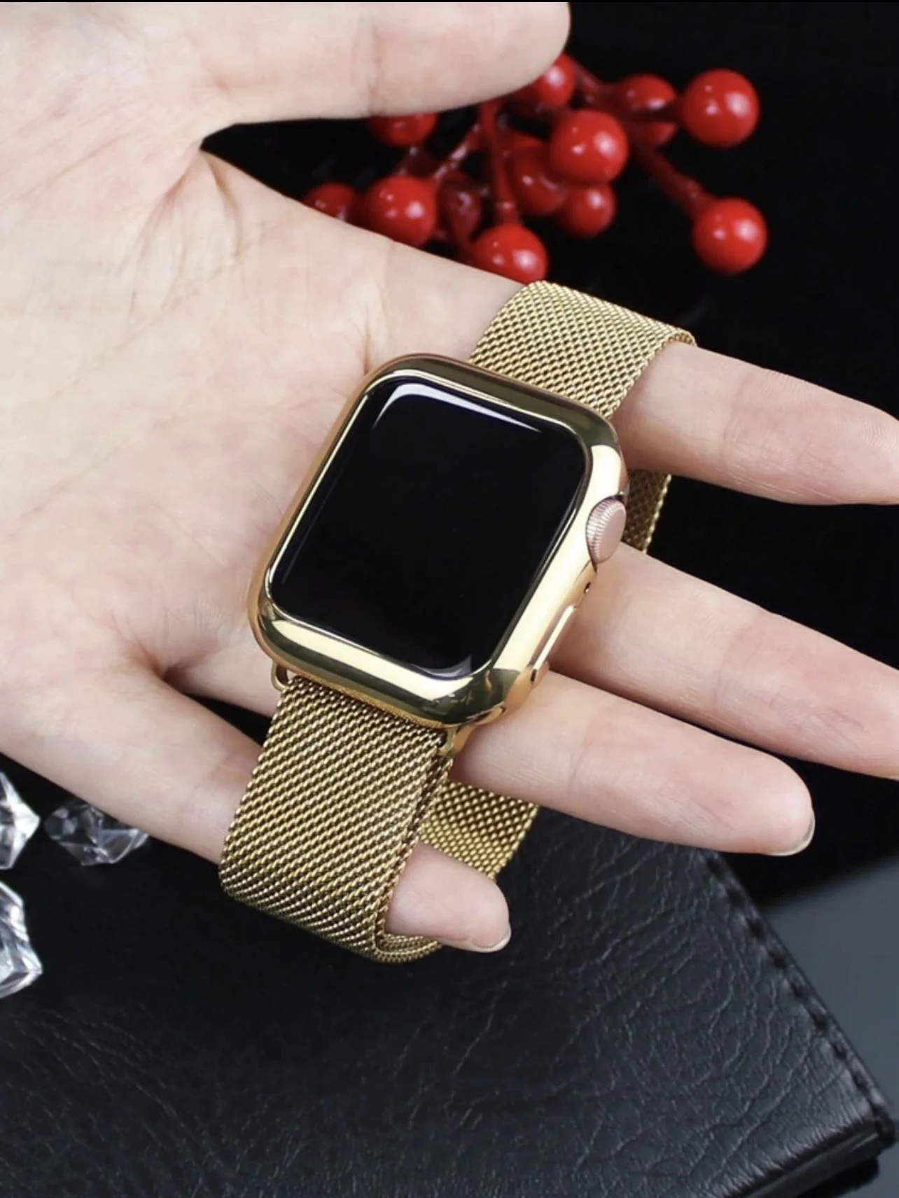 Gold Two-in-One Band and Protective Shell Case